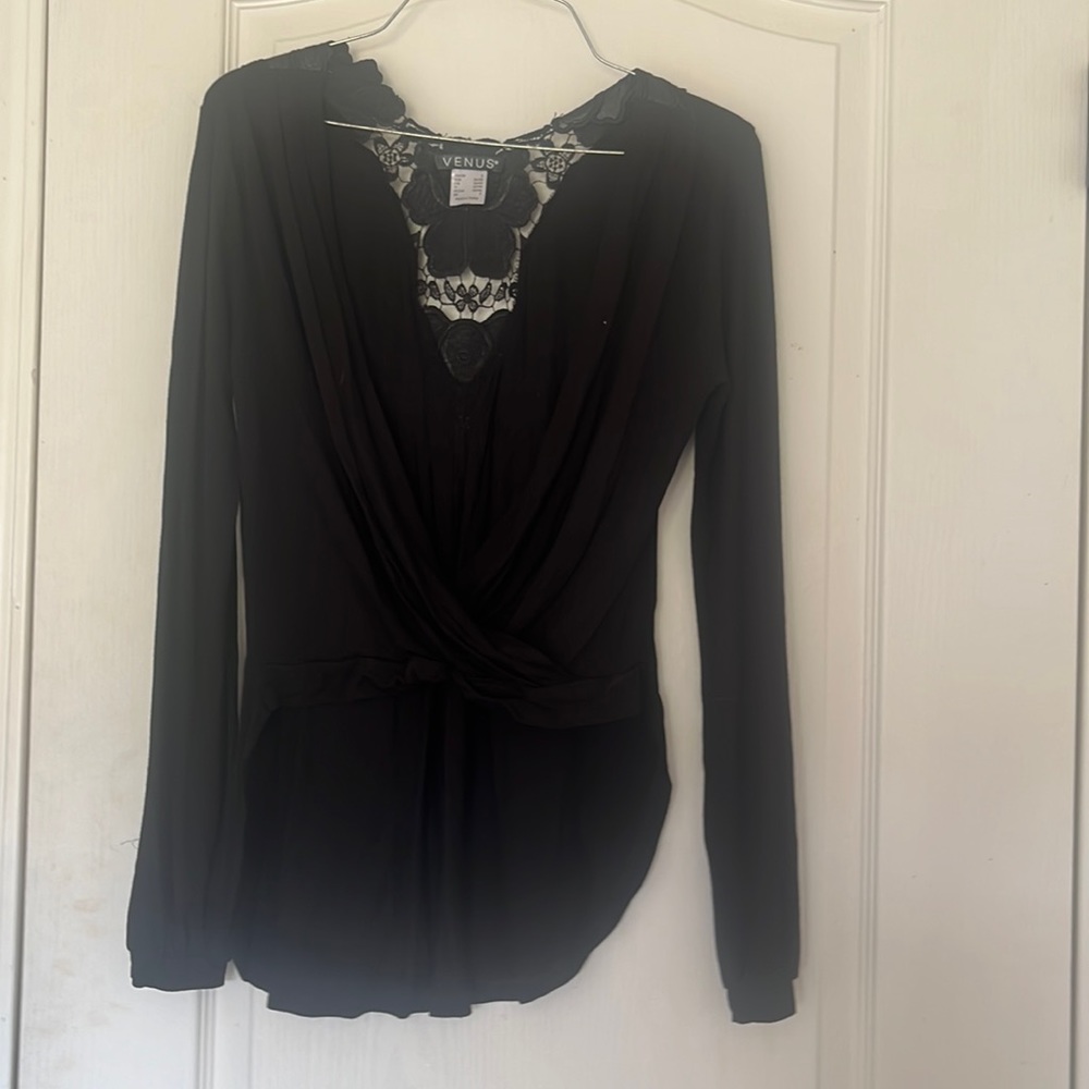 Black long sleeve top